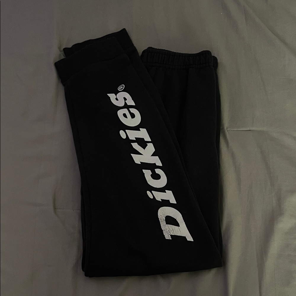 Dickies Kids Black Joggers with White Logo